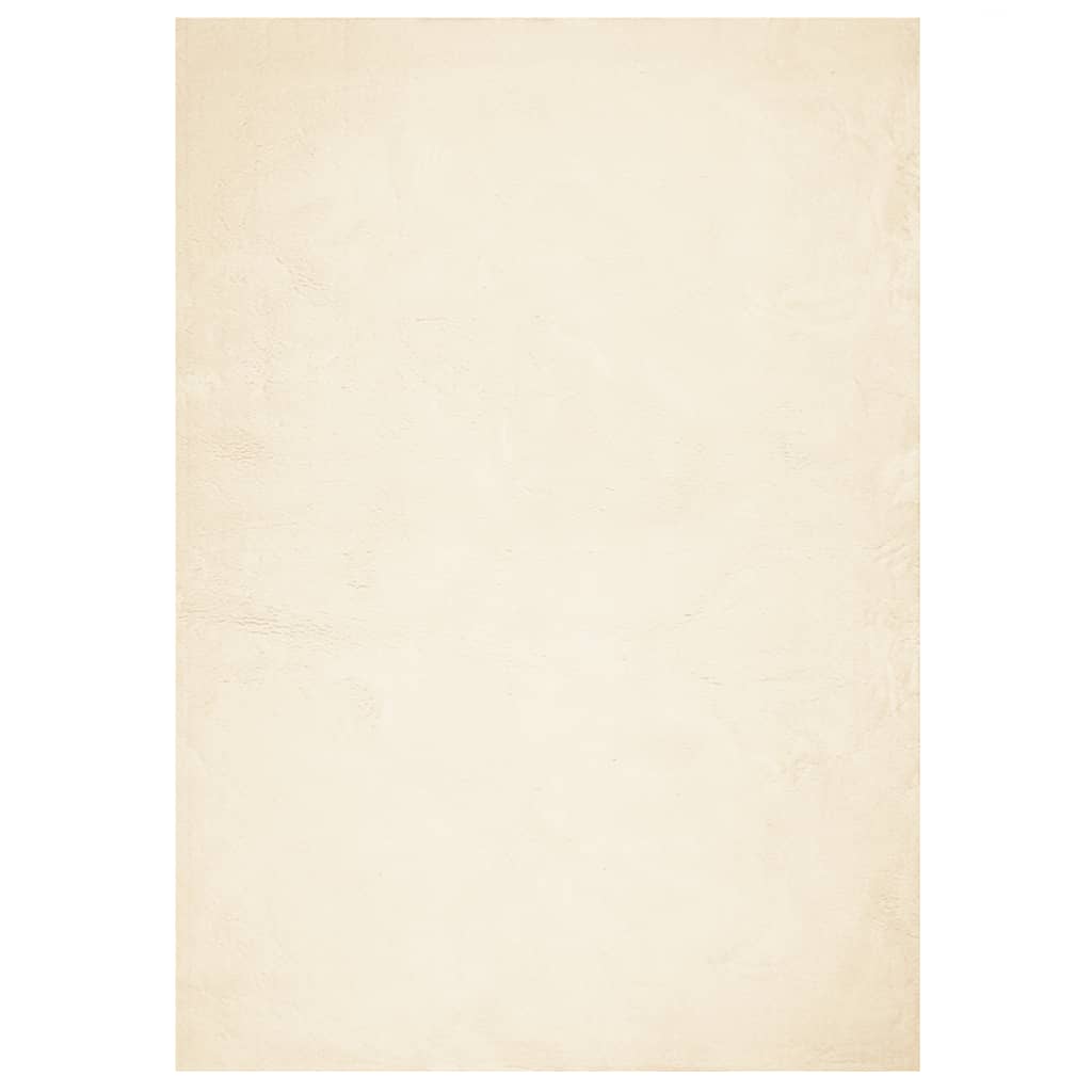 Rug HUARTE Short Pile Soft and Washable Cream 140x200 cm