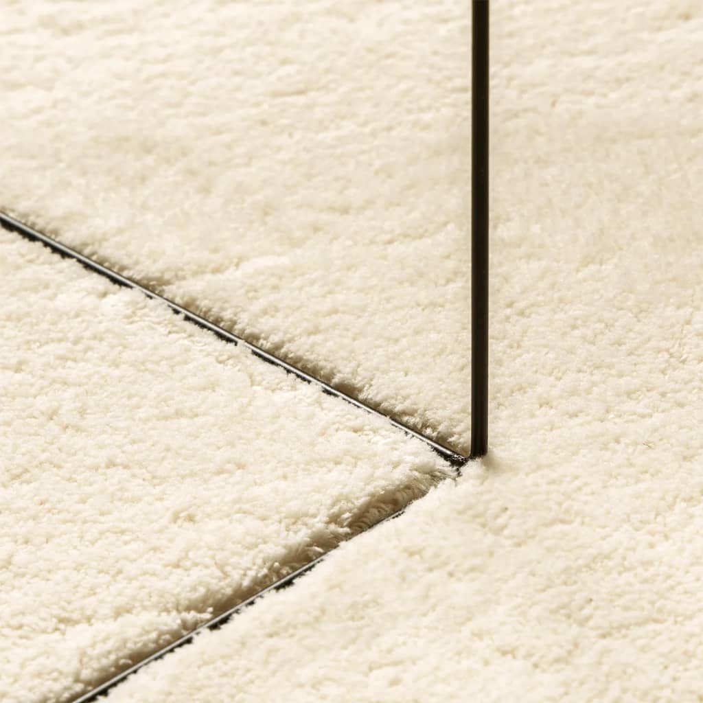 Rug HUARTE Short Pile Soft and Washable Cream 140x200 cm