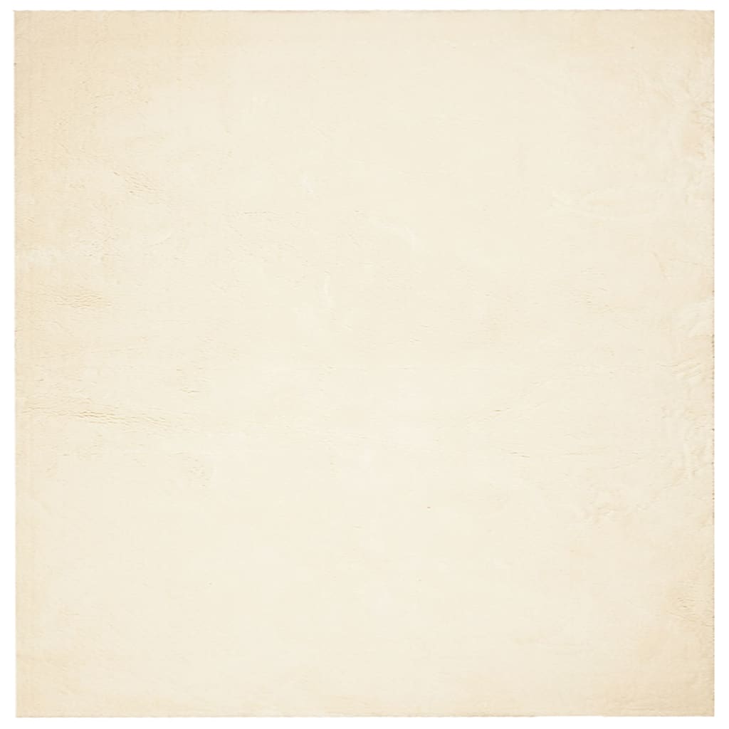 Rug HUARTE Short Pile Soft and Washable Cream 160x160 cm