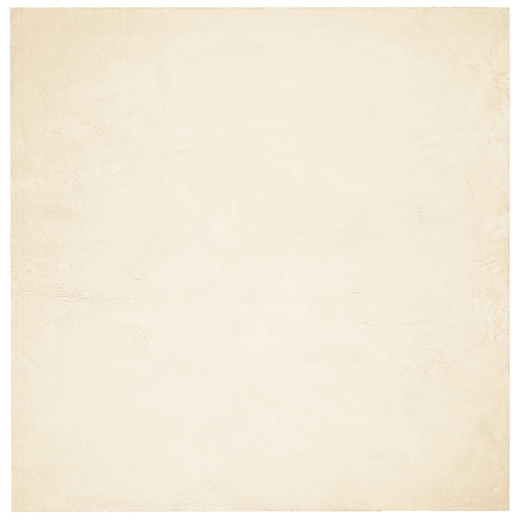 Rug HUARTE Short Pile Soft and Washable Cream 200x200 cm