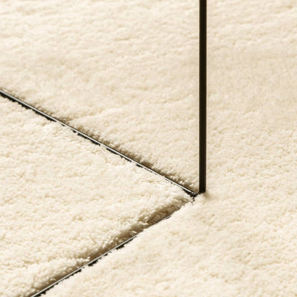 Rug HUARTE Short Pile Soft and Washable Cream Ø 80 cm