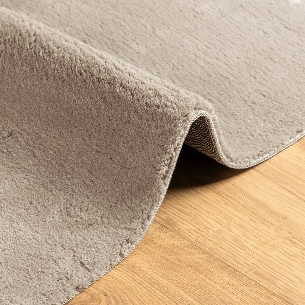 Rug HUARTE Short Pile Soft and Washable Sand 100x200 cm