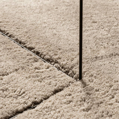 Rug HUARTE Short Pile Soft and Washable Sand 120x120 cm