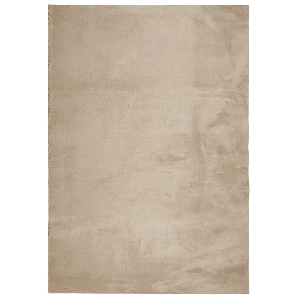 Rug HUARTE Short Pile Soft and Washable Sand 120x170 cm