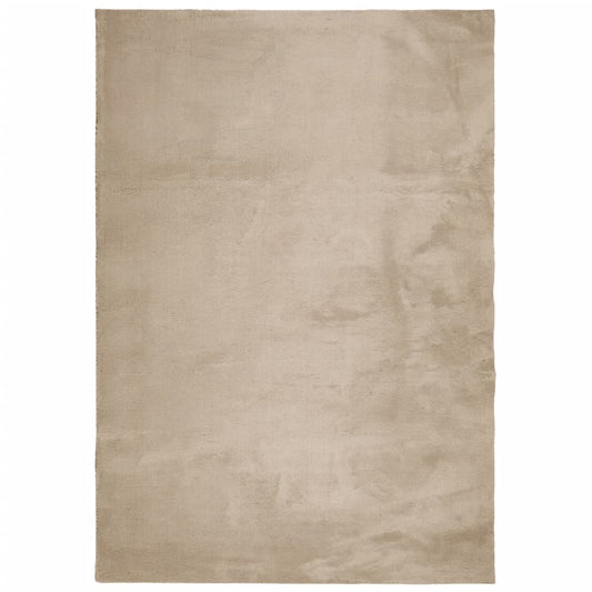 Rug HUARTE Short Pile Soft and Washable Sand 140x200 cm
