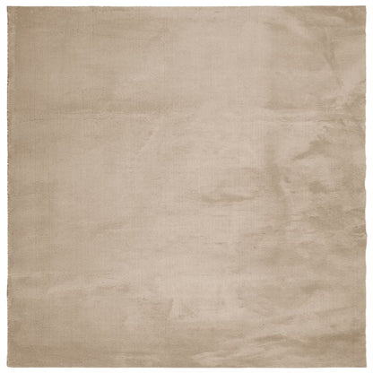 Rug HUARTE Short Pile Soft and Washable Sand 160x160 cm