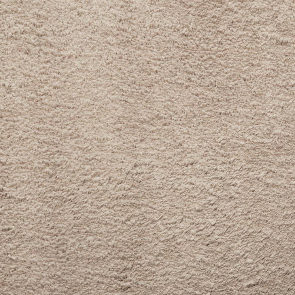 Rug HUARTE Short Pile Soft and Washable Sand 160x160 cm
