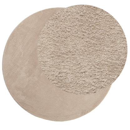 Rug HUARTE Short Pile Soft and Washable Sand Ø 120 cm