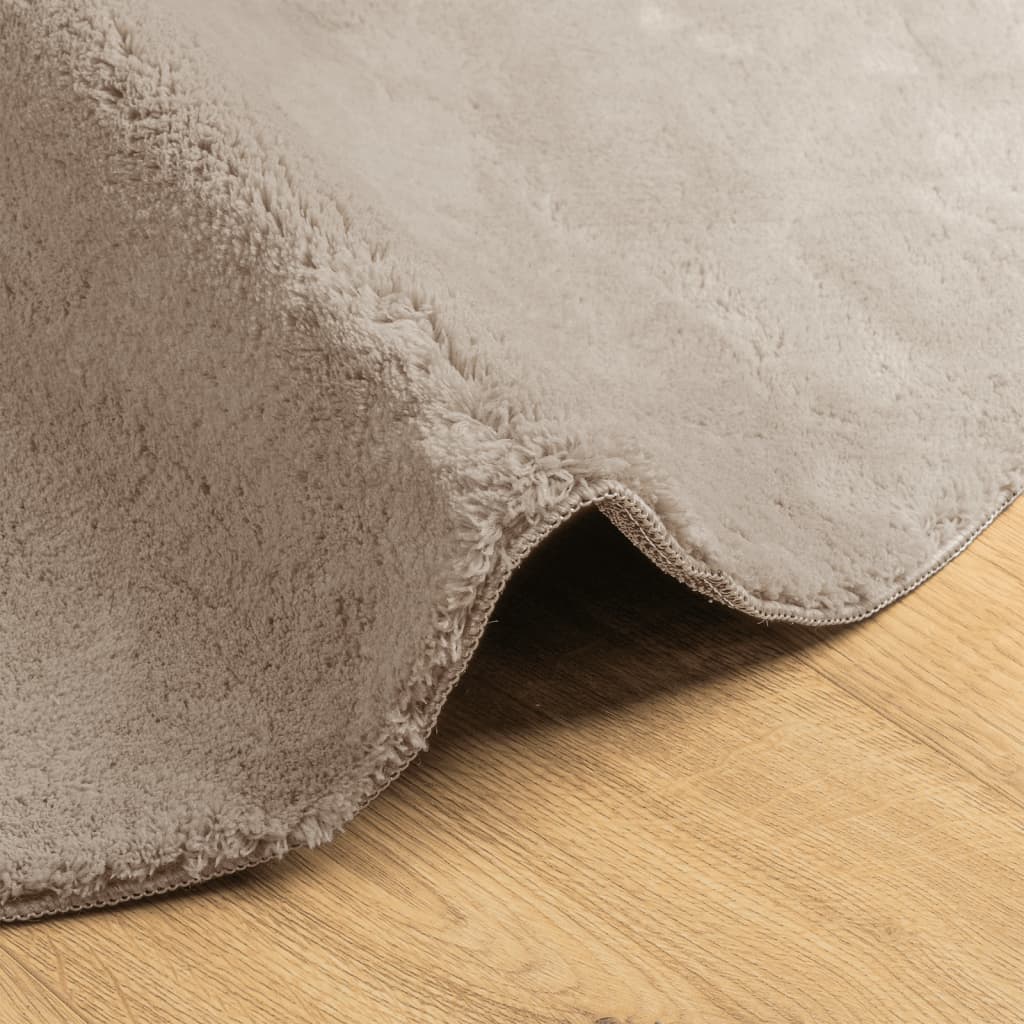 Rug HUARTE Short Pile Soft and Washable Sand Ø 120 cm