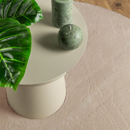 Rug HUARTE Short Pile Soft and Washable Sand Ø 120 cm