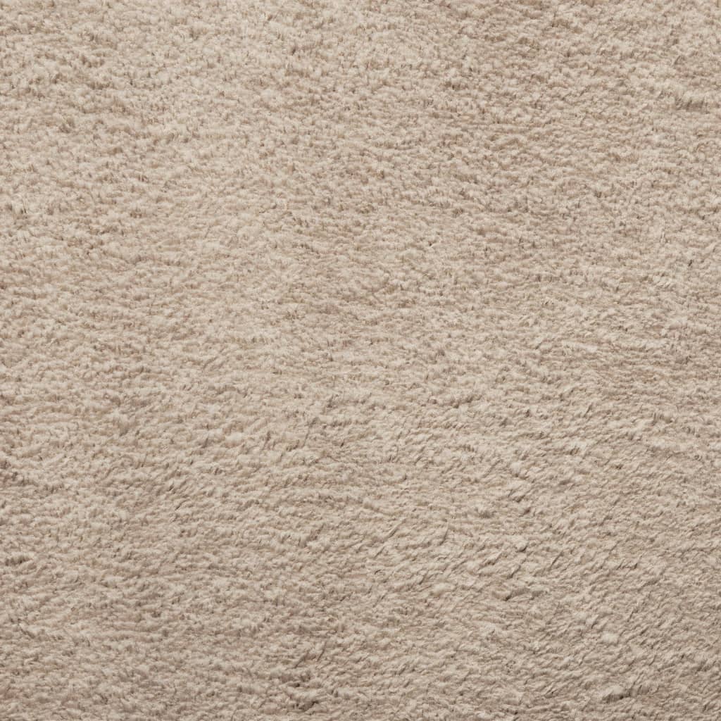 Rug HUARTE Short Pile Soft and Washable Sand Ø 120 cm