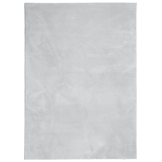 Rug HUARTE Short Pile Soft and Washable Grey 160x230 cm