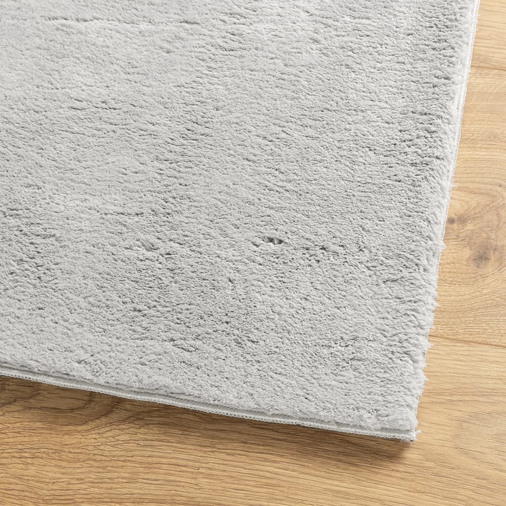 Rug HUARTE Short Pile Soft and Washable Grey 240x340 cm