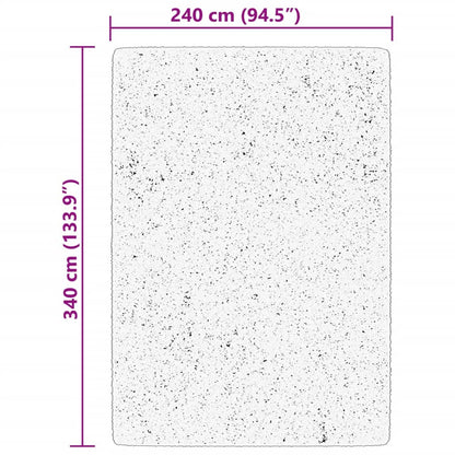 Rug HUARTE Short Pile Soft and Washable Grey 240x340 cm
