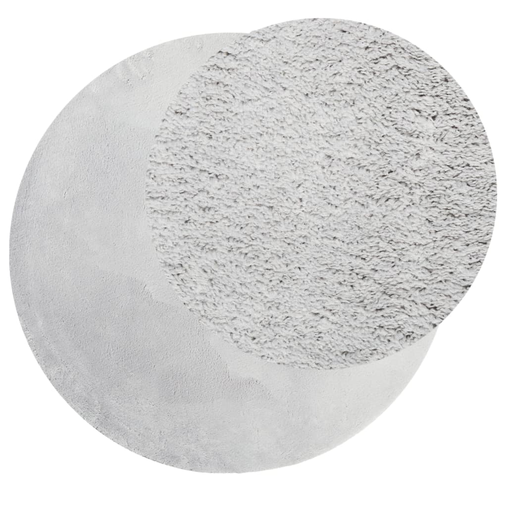 Rug HUARTE Short Pile Soft and Washable Grey Ø 160 cm
