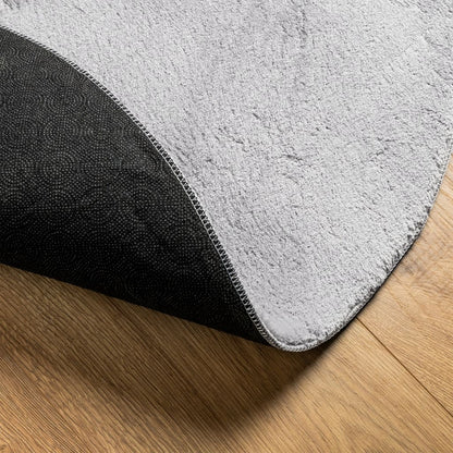 Rug HUARTE Short Pile Soft and Washable Grey Ø 160 cm
