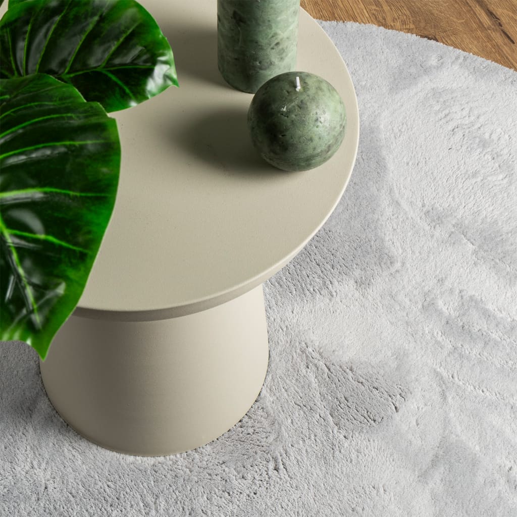 Rug HUARTE Short Pile Soft and Washable Grey Ø 160 cm