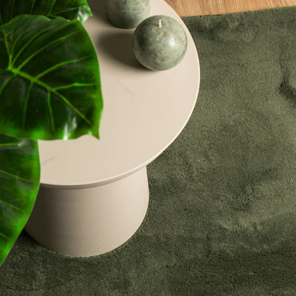 Rug HUARTE Short Pile Soft and Washable Forest Green 60x110 cm