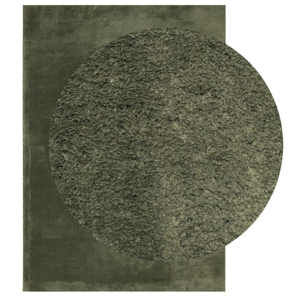 Rug HUARTE Short Pile Soft and Washable Forest Green 120x170 cm