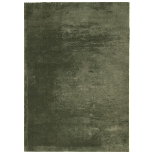 Rug HUARTE Short Pile Soft and Washable Forest Green 160x230 cm