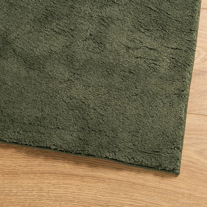 Rug HUARTE Short Pile Soft and Washable Forest Green 200x280 cm