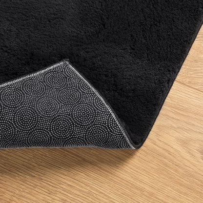 Rug HUARTE Short Pile Soft and Washable Black 120x170 cm