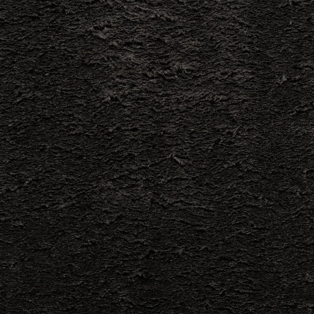 Rug HUARTE Short Pile Soft and Washable Black 120x170 cm