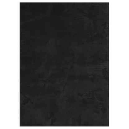 Rug HUARTE Short Pile Soft and Washable Black 160x230 cm