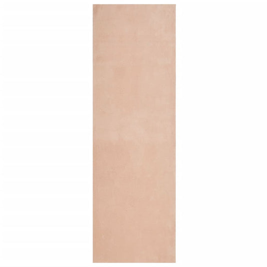 Rug HUARTE Short Pile Soft and Washable Blush 80x250 cm