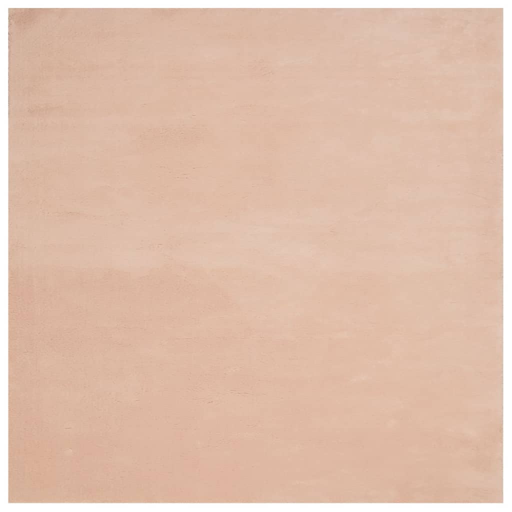 Rug HUARTE Short Pile Soft and Washable Blush 160x160 cm