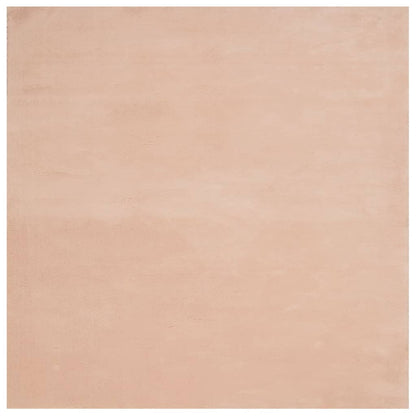Rug HUARTE Short Pile Soft and Washable Blush 160x160 cm