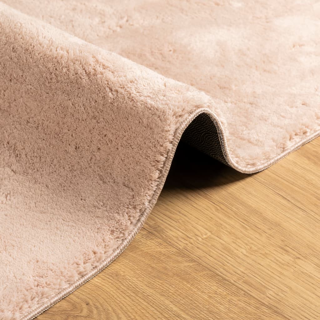 Rug HUARTE Short Pile Soft and Washable Blush 200x280 cm