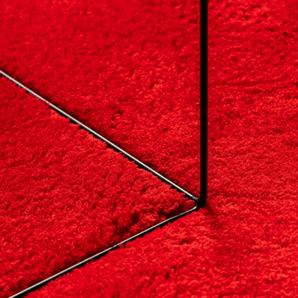 Rug HUARTE Short Pile Soft and Washable Red 160x230 cm