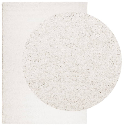 Shaggy Rug PAMPLONA High Pile Modern Cream 120x170 cm