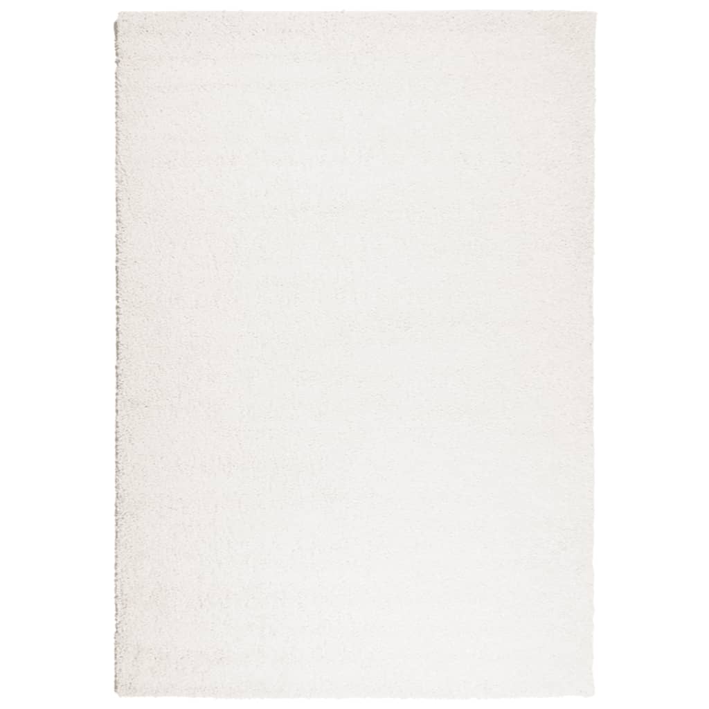 Shaggy Rug PAMPLONA High Pile Modern Cream 160x230 cm