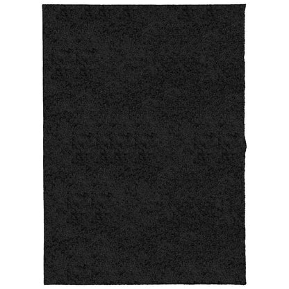 Shaggy Rug PAMPLONA High Pile Modern Black 140x200 cm