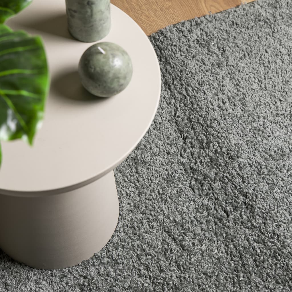 Shaggy Rug PAMPLONA High Pile Modern Green 80x250 cm