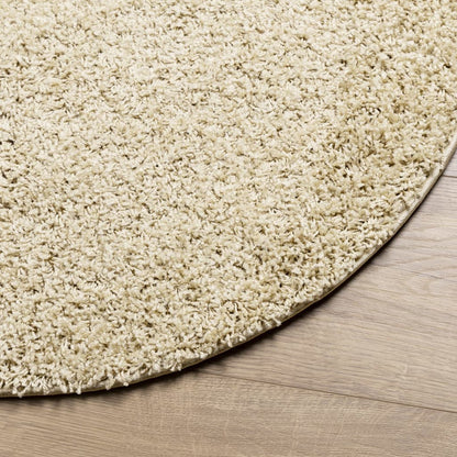 Shaggy Rug PAMPLONA High Pile Modern Gold Ø 160 cm