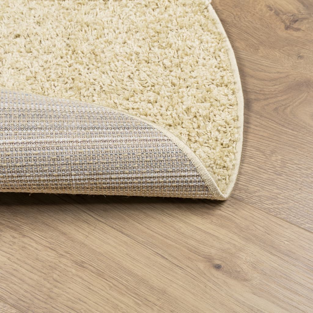 Shaggy Rug PAMPLONA High Pile Modern Gold Ø 160 cm