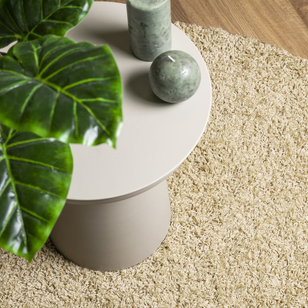 Shaggy Rug PAMPLONA High Pile Modern Gold Ø 160 cm