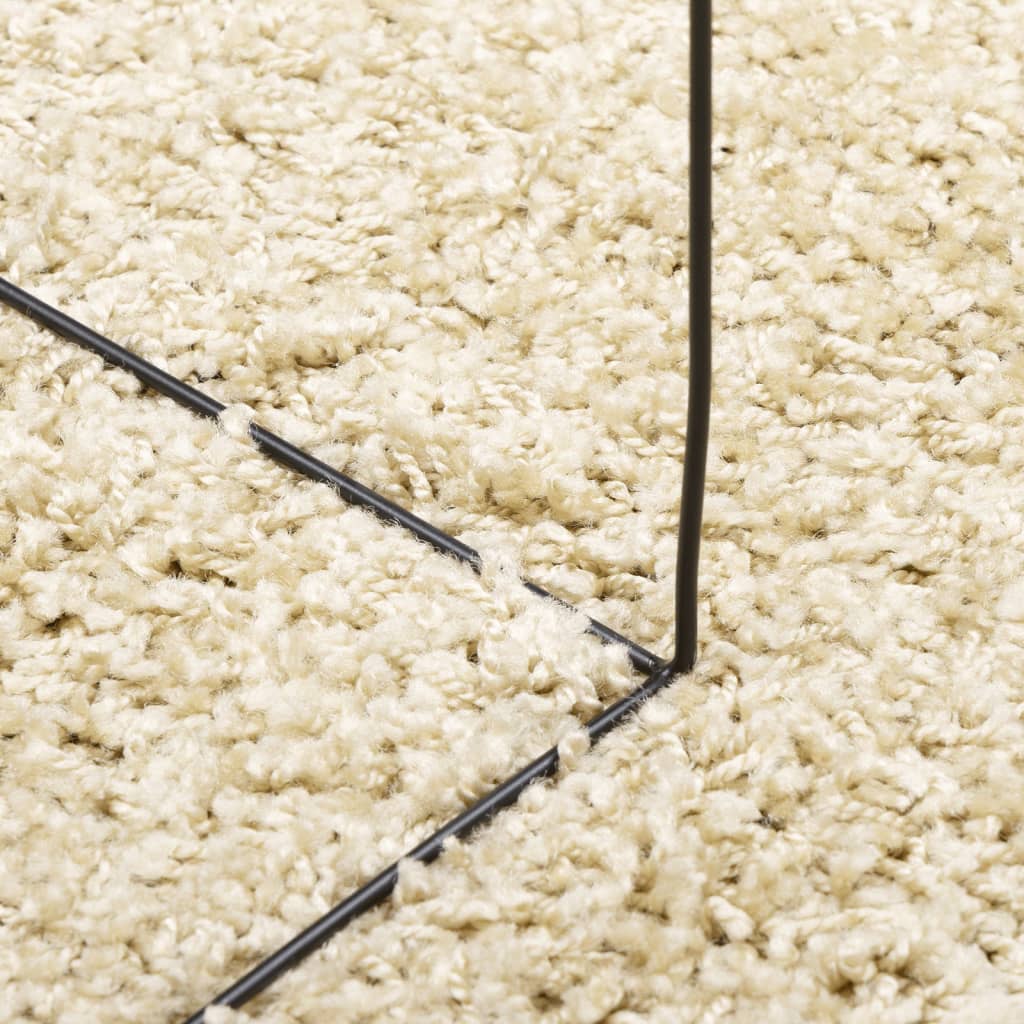 Shaggy Rug PAMPLONA High Pile Modern Gold Ø 160 cm