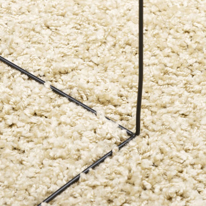 Shaggy Rug PAMPLONA High Pile Modern Gold Ø 160 cm