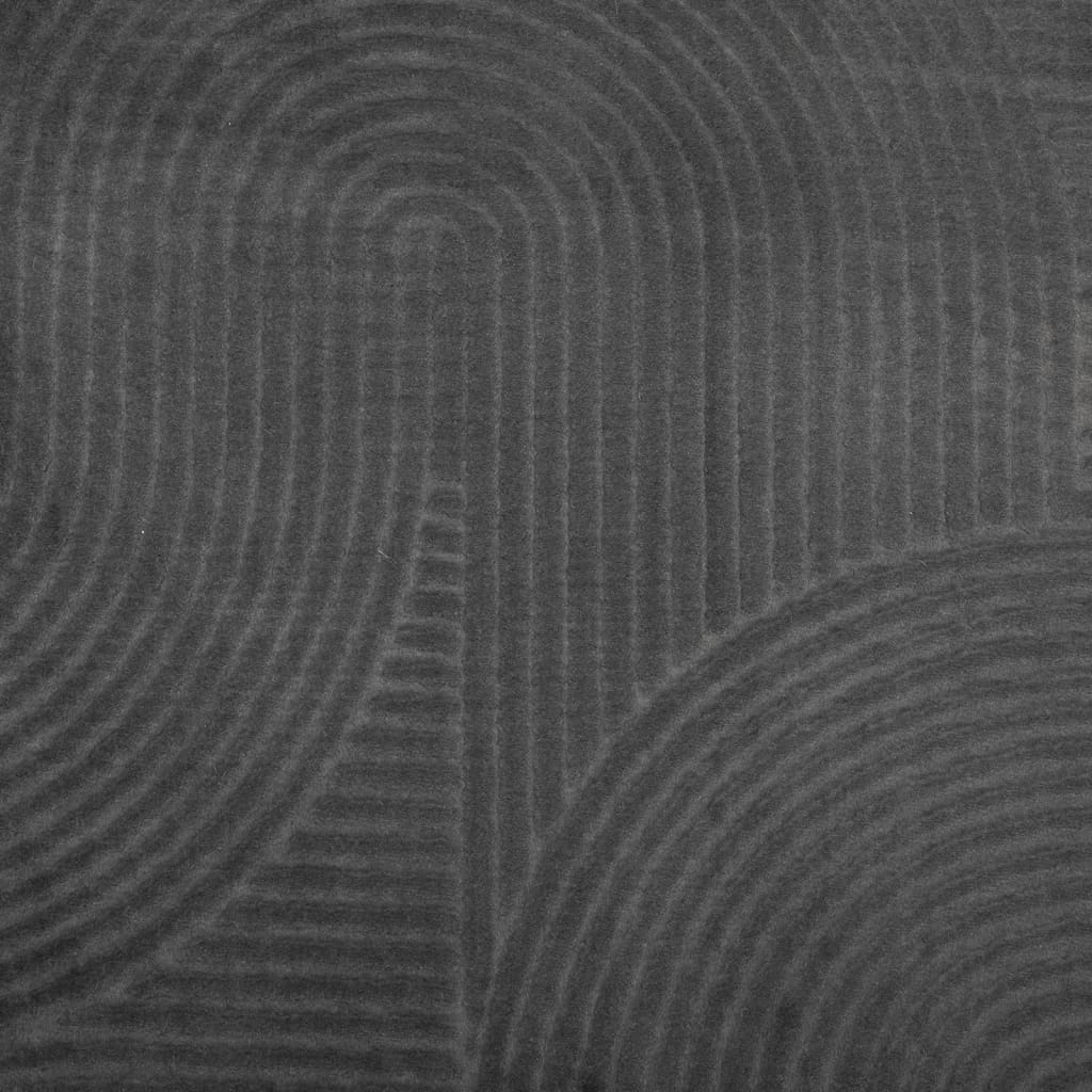 Rug IZA Short Pile Scandinavian Look Anthracite Ø 80 cm
