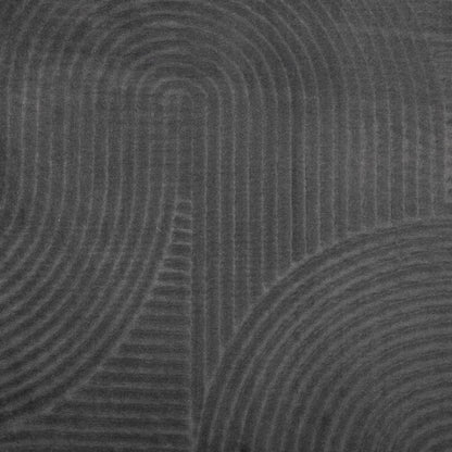 Rug IZA Short Pile Scandinavian Look Anthracite Ø 100 cm