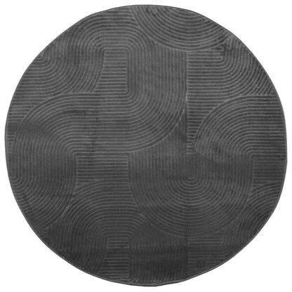 Rug IZA Short Pile Scandinavian Look Anthracite Ø 120 cm