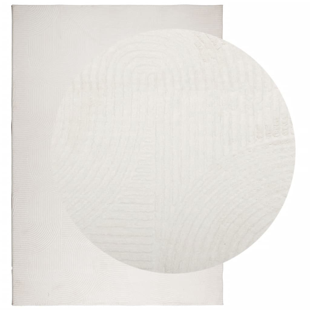 Rug IZA Short Pile Scandinavian Look Cream 140x200 cm