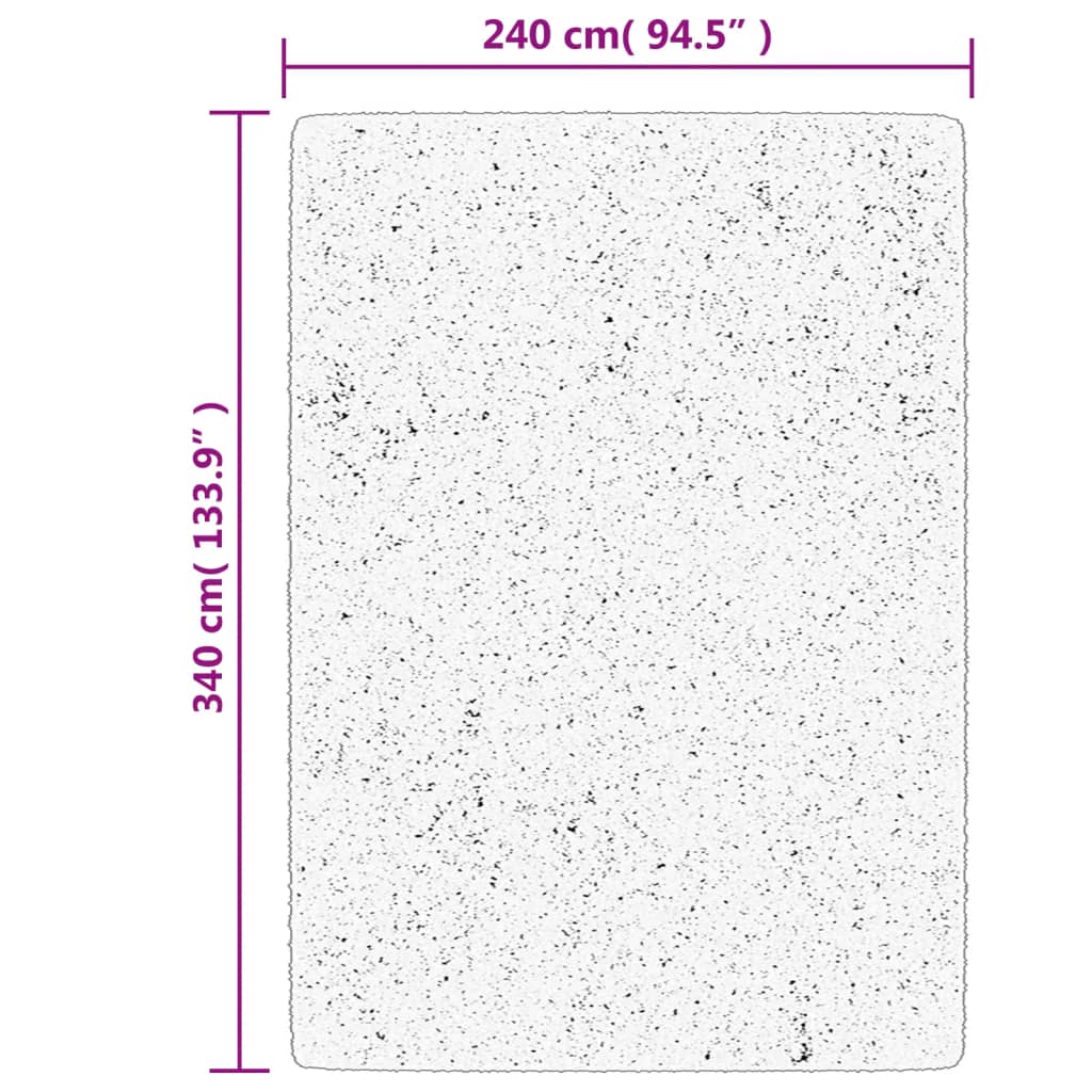 Rug IZA Short Pile Scandinavian Look Cream 240x340 cm