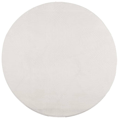 Rug IZA Short Pile Scandinavian Look Cream Ø 80 cm