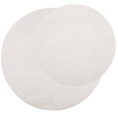 Rug IZA Short Pile Scandinavian Look Cream Ø 80 cm
