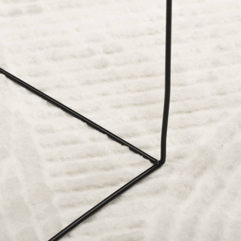 Rug IZA Short Pile Scandinavian Look Cream Ø 80 cm